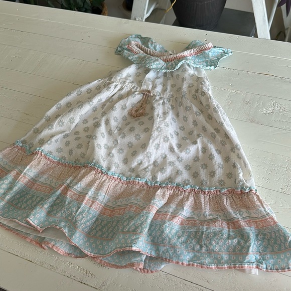 5T JOIE absolutely adorable light pink light, blue, and white waffle dress - Picture 2 of 13